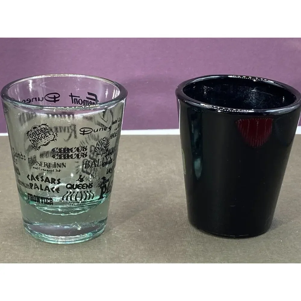 Set of 2 Shot Glasses Universal Studios Florida - Las Vegas Strip